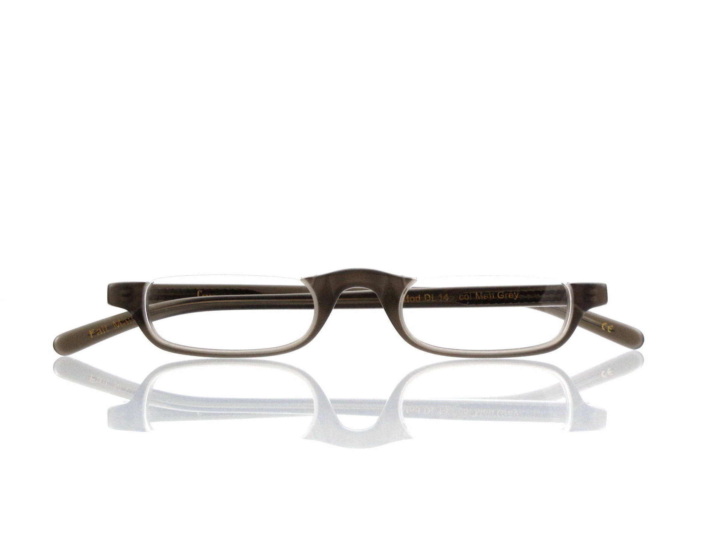 Lesca Lunetier • DL 14 • Col. grey matt • Acetat-Halb-Brillen-Fassung