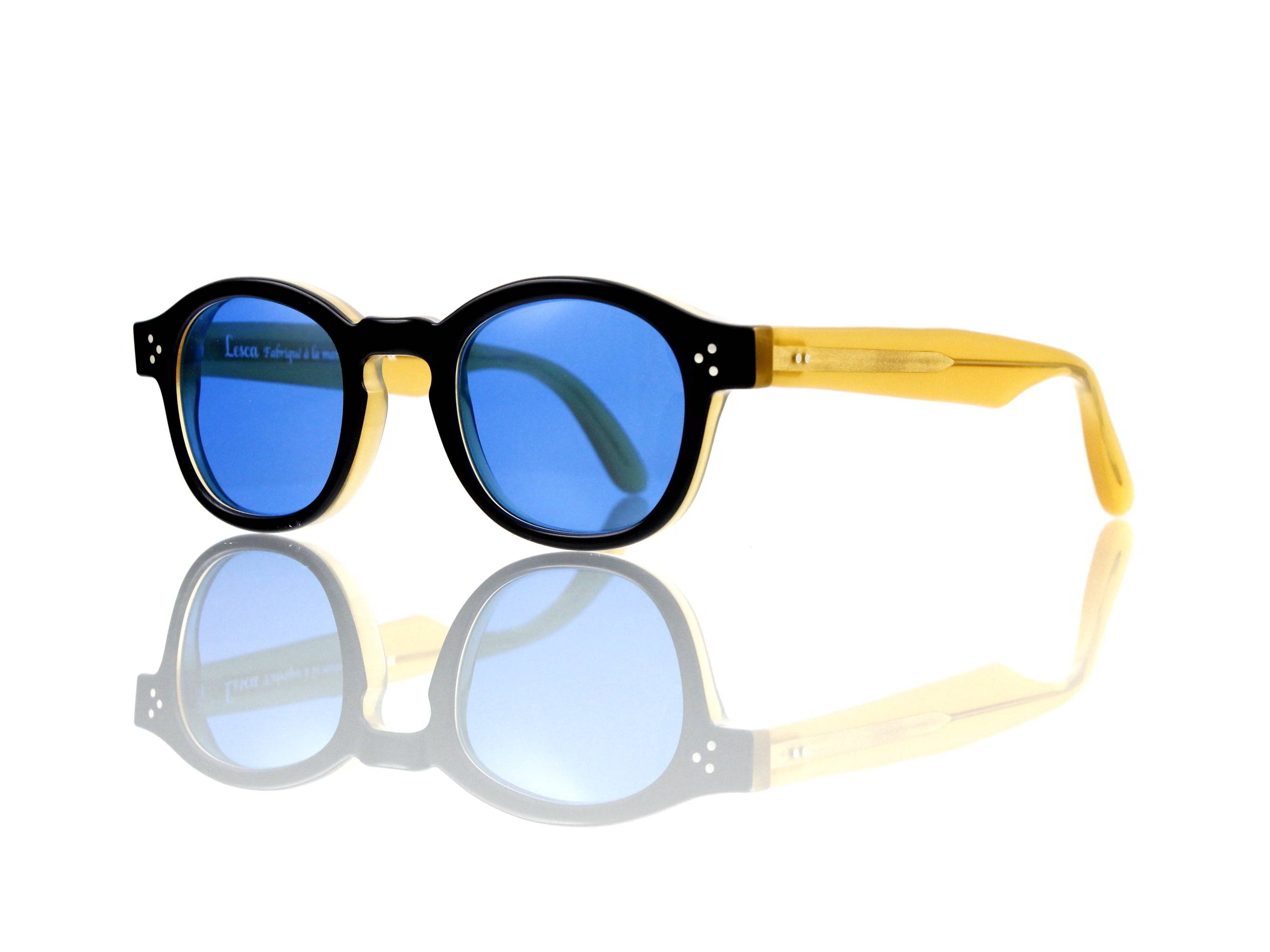 Lesca Lunetier Mod. P.080 Sonne Col. C.240 Größe 44-22 - 145mm Kunststoff blau 70%