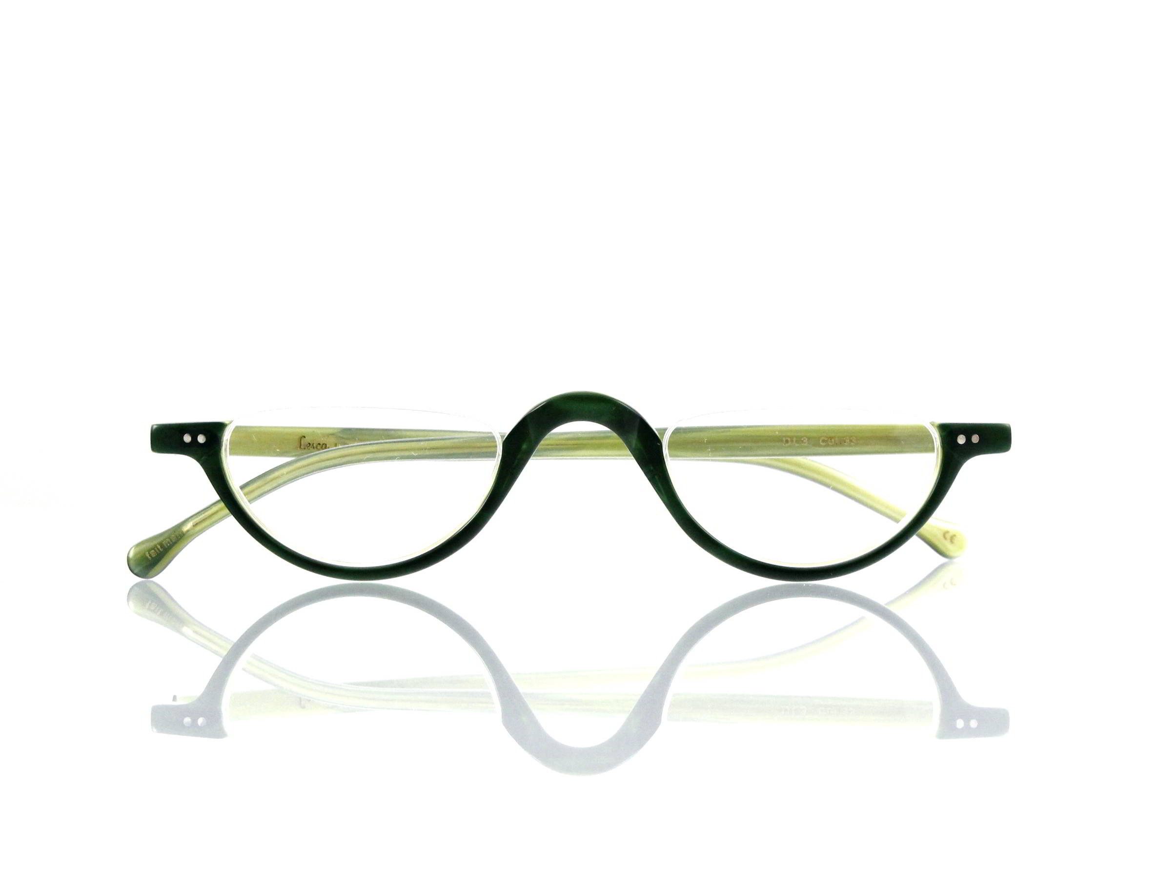 Lesca Lunetier • DL 3 • Col. 33 • Acetat-Halb-Brillen-Fassung