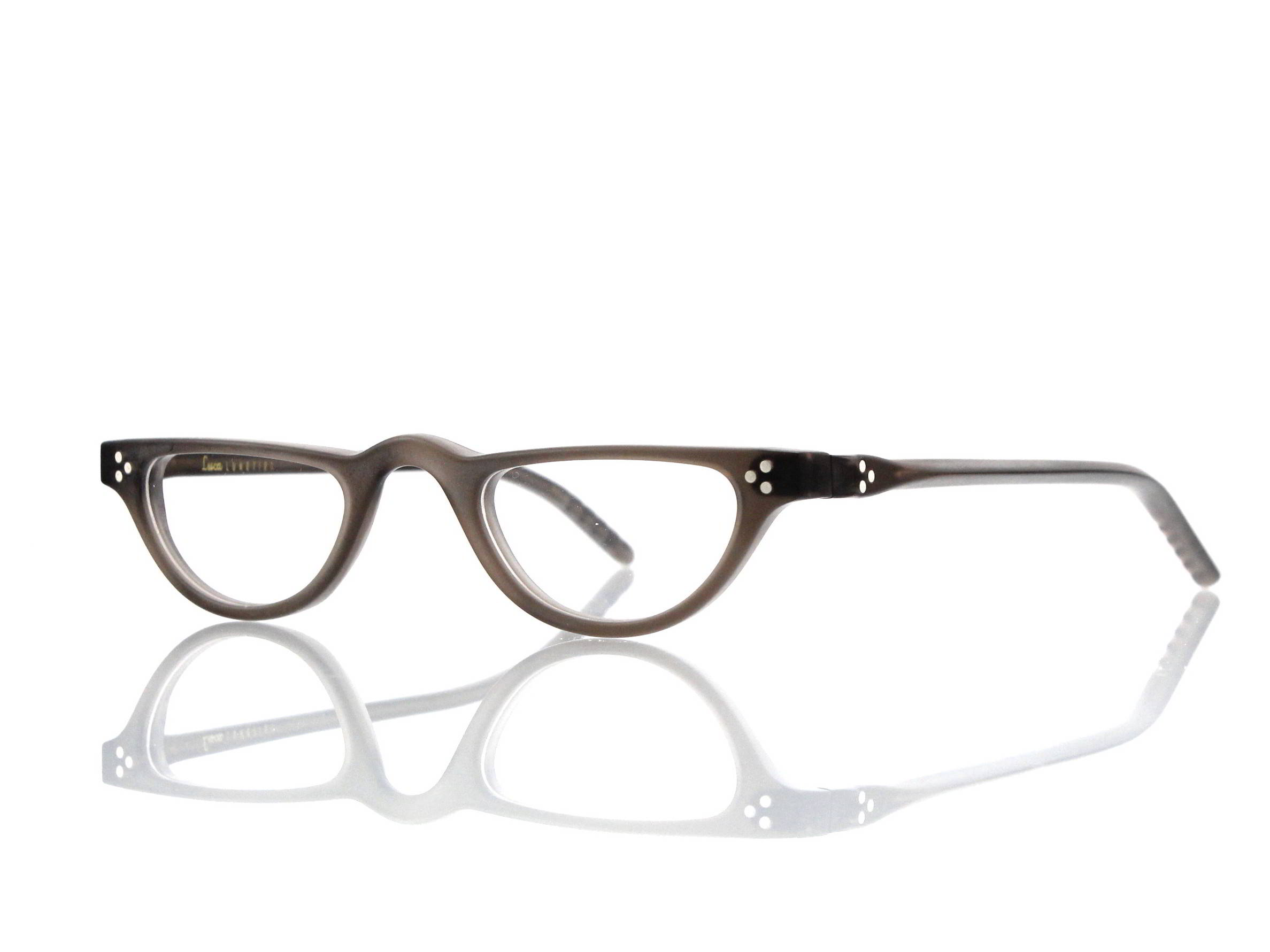 Lesca Lunetier • DL 23 • Col. grey matt • Acetat-Halb-Brillen-Fassung