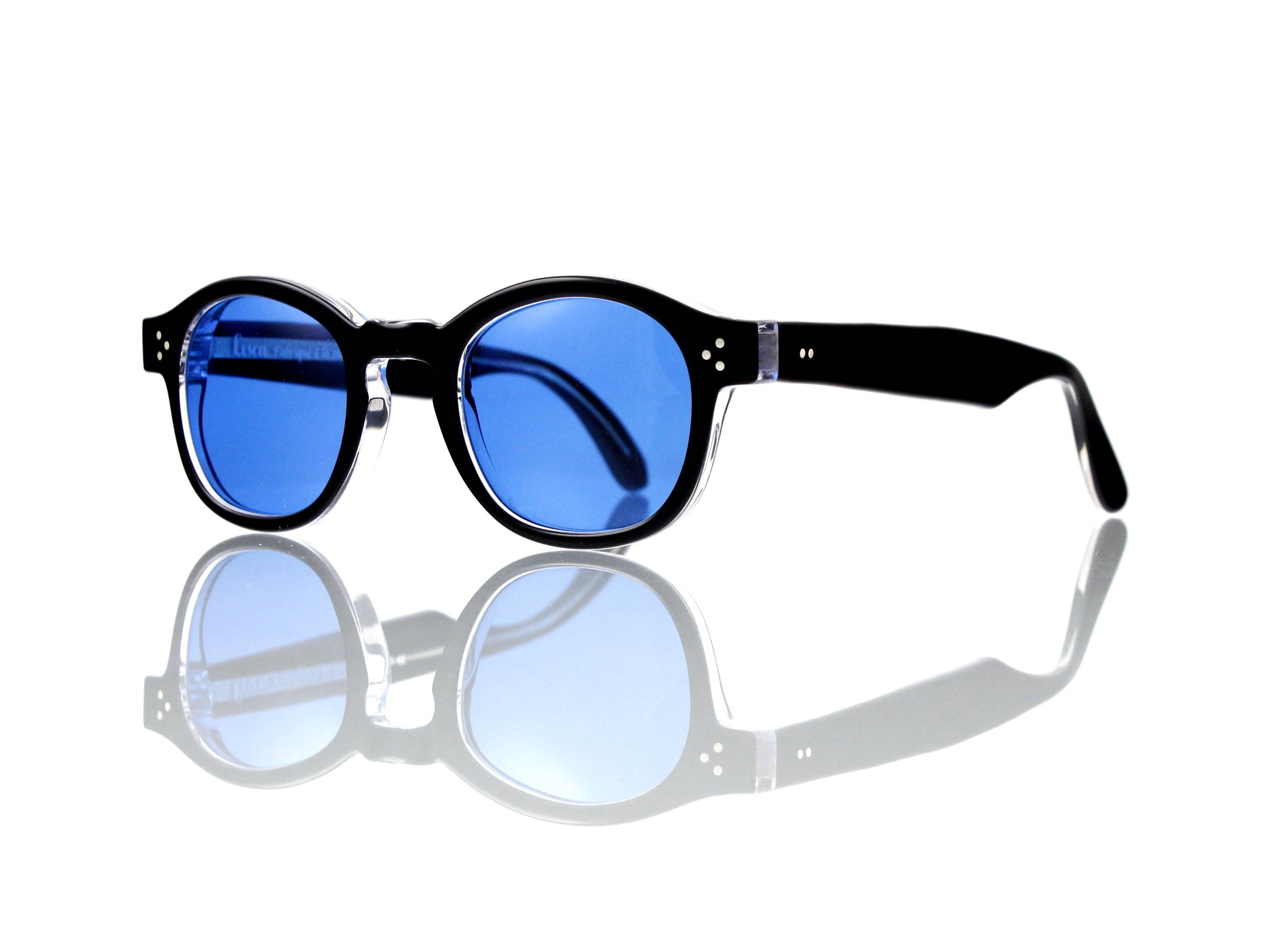 Lesca Lunetier Mod. P.080 Sonne Col. C.160 Größe 44-22 - 145mm Kunststoff blau 70%