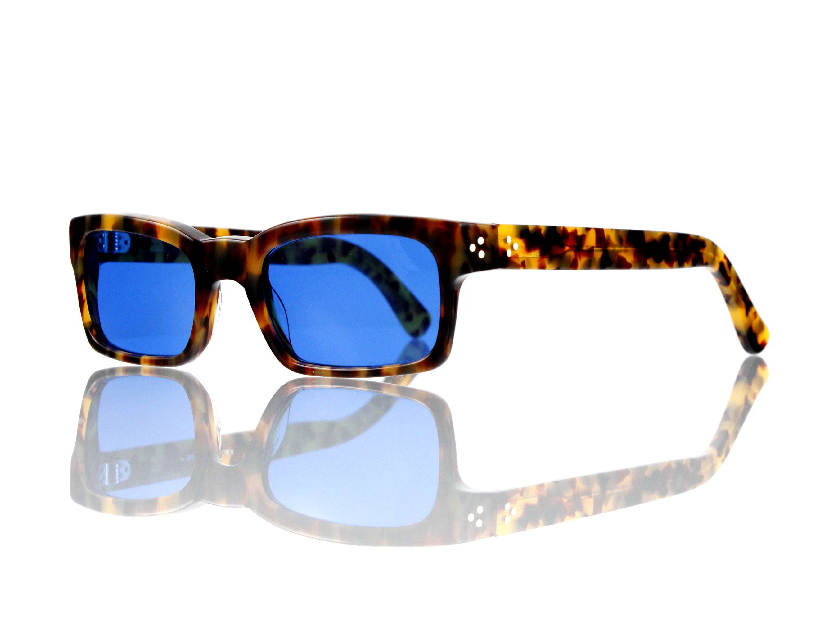 Lesca Lunetier Mod. Bauhaus Sonne Col. 4 Größe 51-19 - 145mm Kunststoff blau 70%