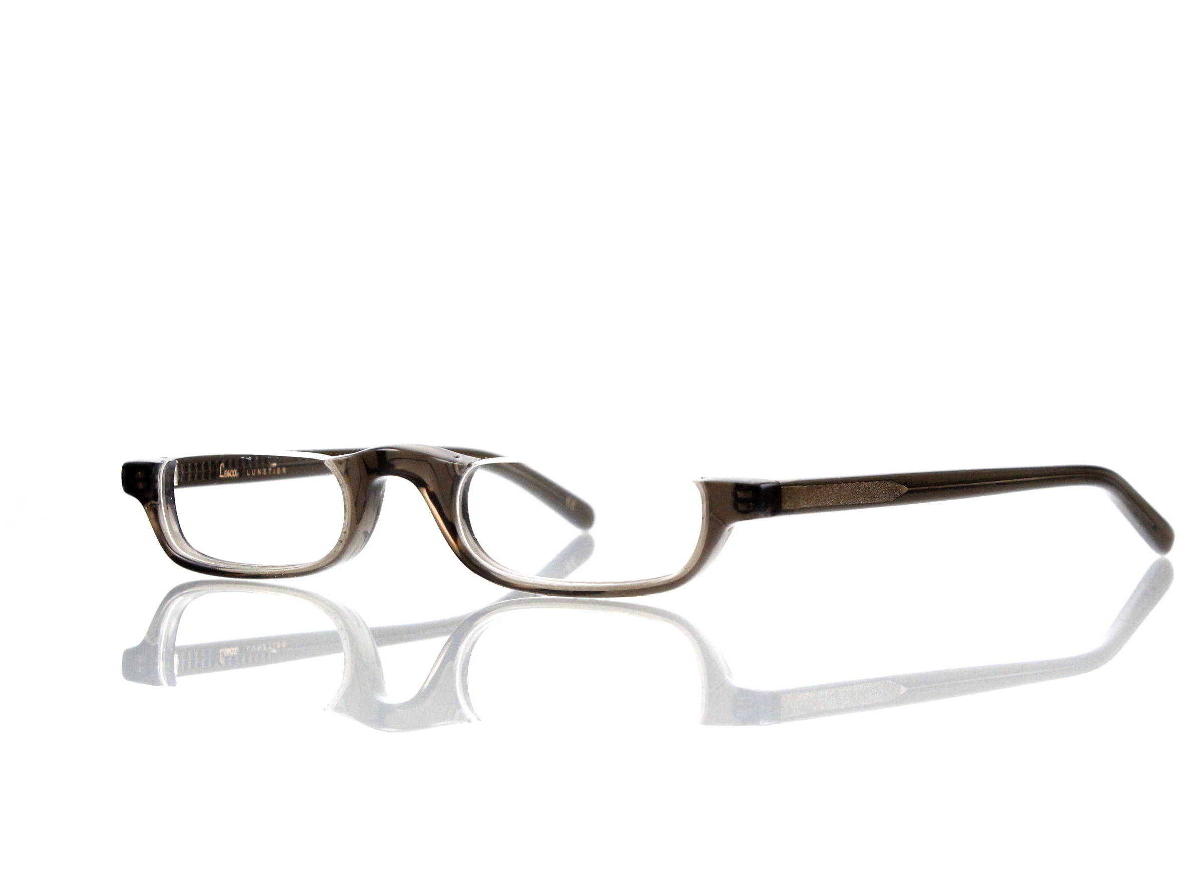 Lesca Lunetier • DL 14 • Col. grey • Acetat-Halb-Brillen-Fassung