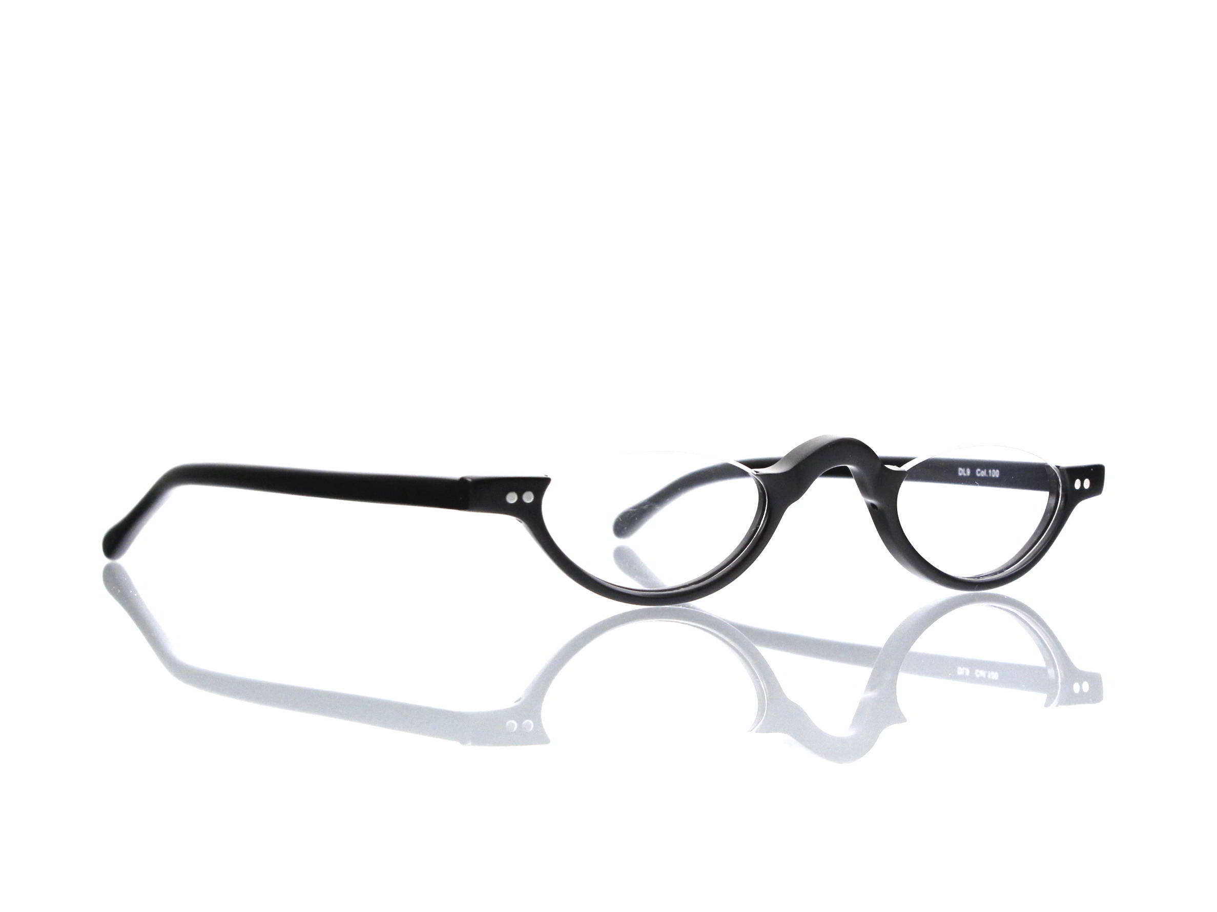 Lesca Lunetier • DL 9 • Col. 100 • Acetat-Halb-Brillen-Fassung