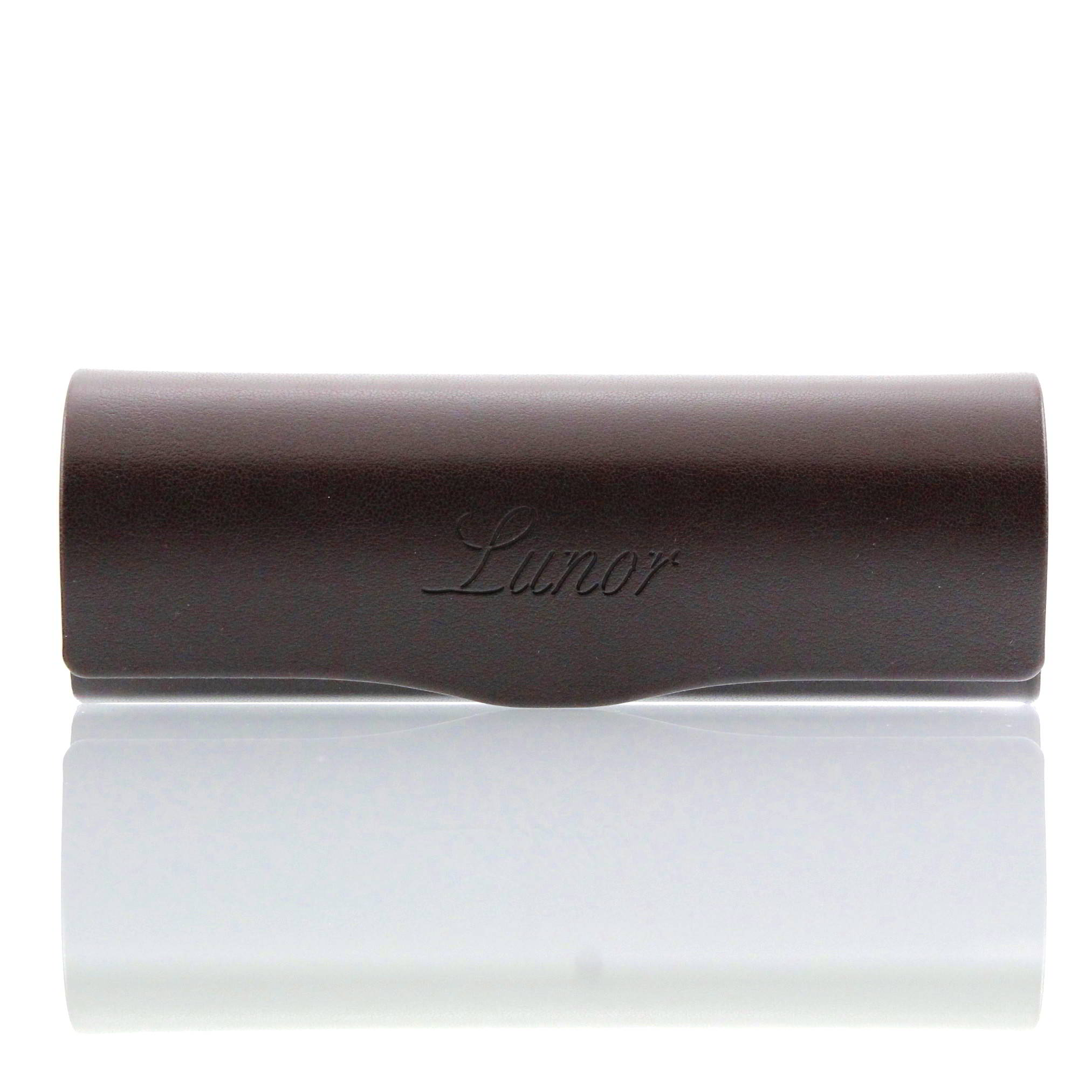 Lunor • Klapp- Brillen- Etui • Leder • dunkelbraun • Größe ca.140mm x 50mm x 20mm