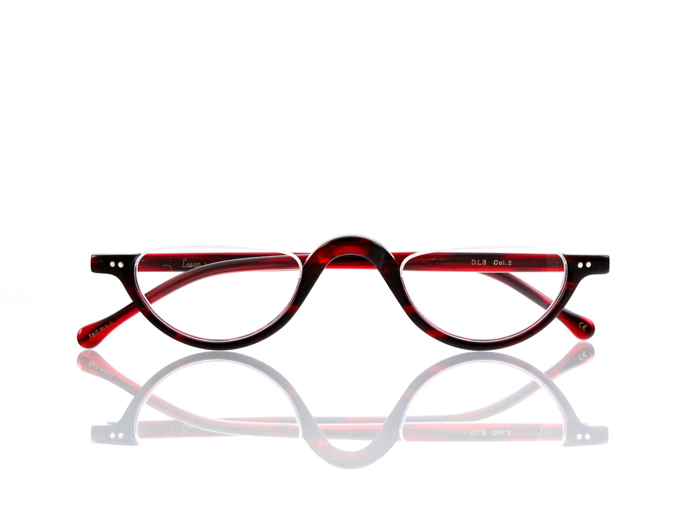 Lesca Lunetier • DL 3 • Col. 2 • Acetat-Halb-Brillen-Fassung