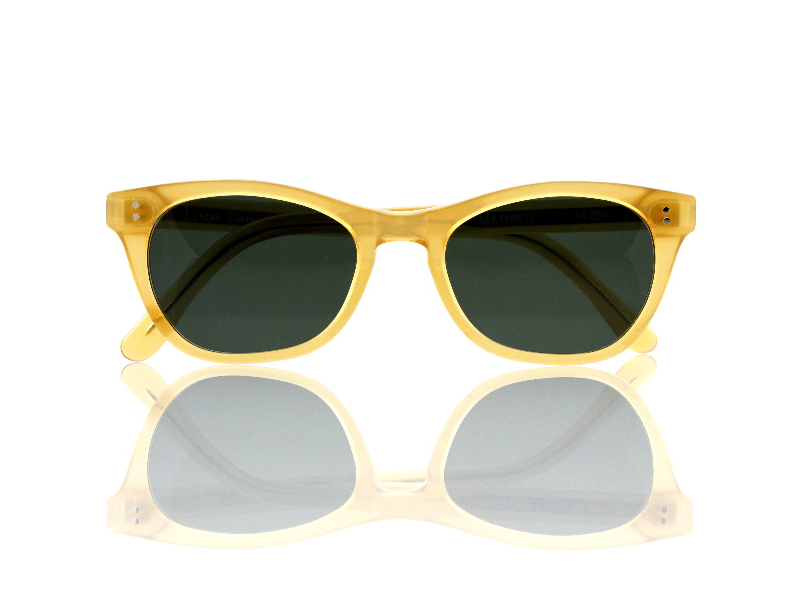 Lesca Lunetier Mod. Mathieu Sonne Col. M. 286 Größe 50-22 -145mm Kunststoff  „Ray Ban“ G 15 graugrün