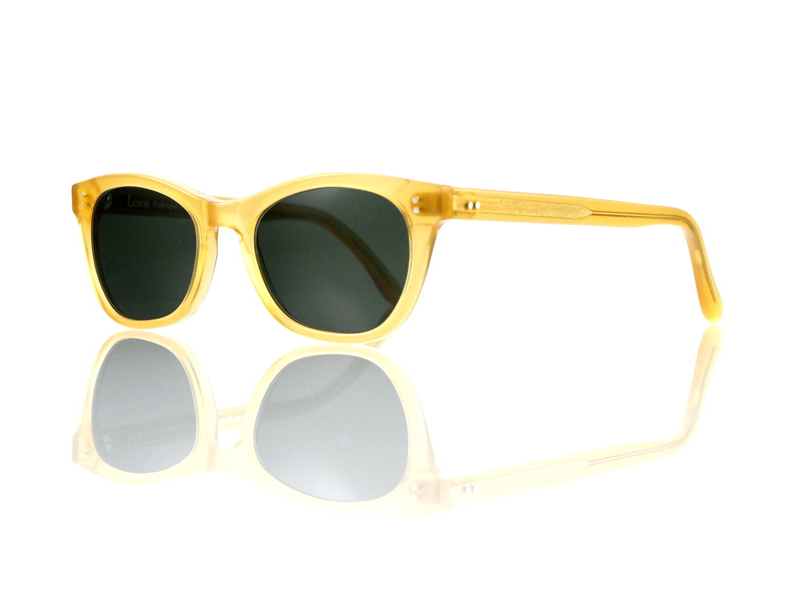 Lesca Lunetier Mod. Mathieu Sonne Col. M. 286 Größe 50-22 -145mm Kunststoff  „Ray Ban“ G 15 graugrün
