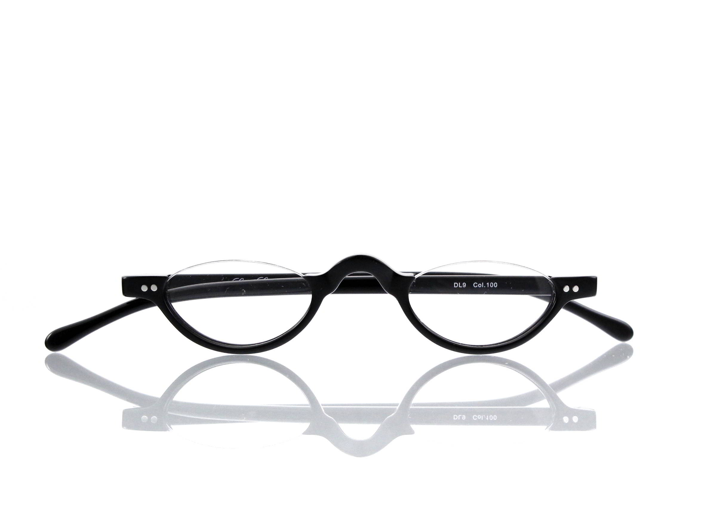 Lesca Lunetier • DL 9 • Col. 100 • Acetat-Halb-Brillen-Fassung