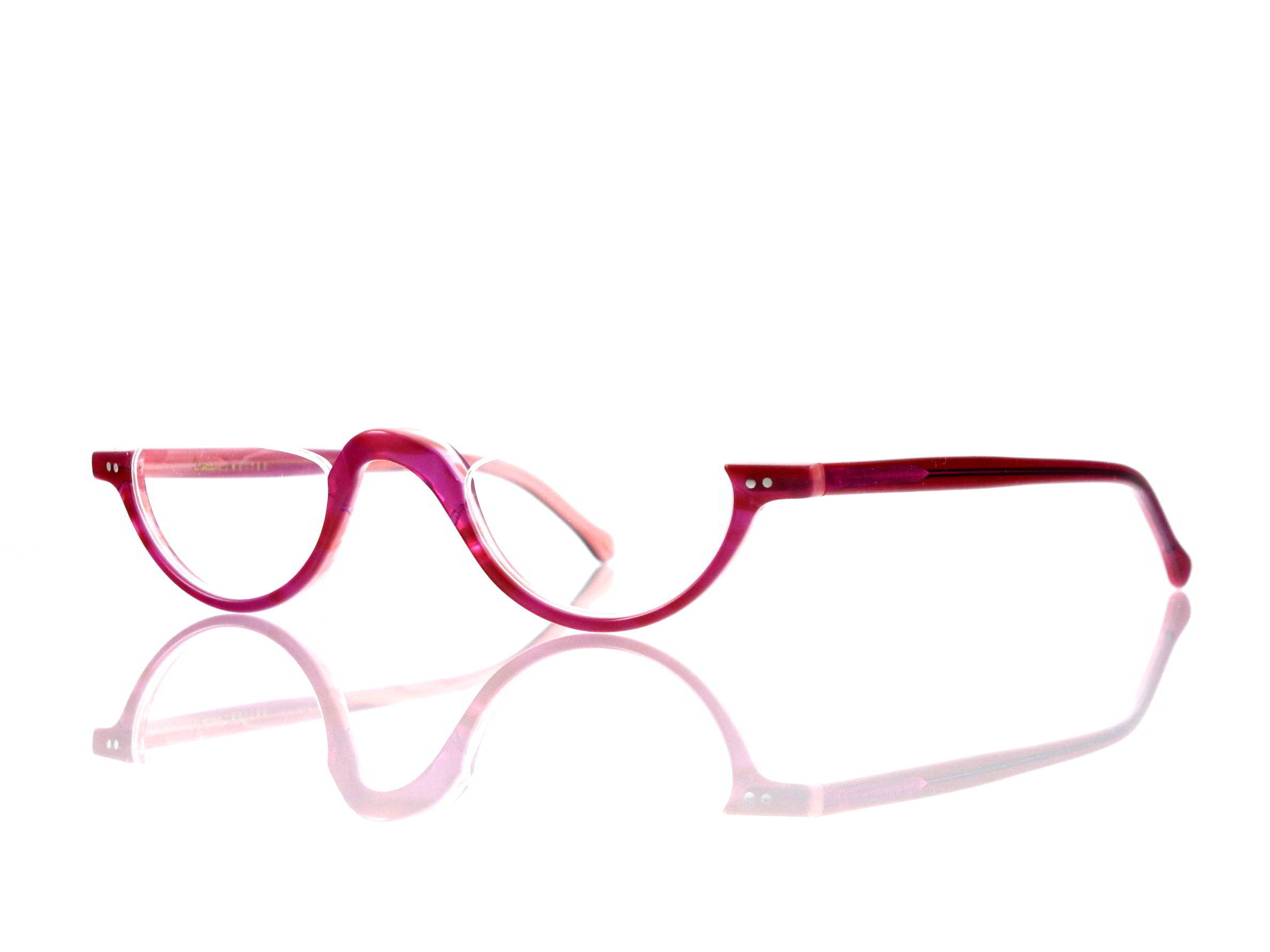 Lesca Lunetier • DL 3 • Col. 35 • Acetat-Halb-Brillen-Fassung