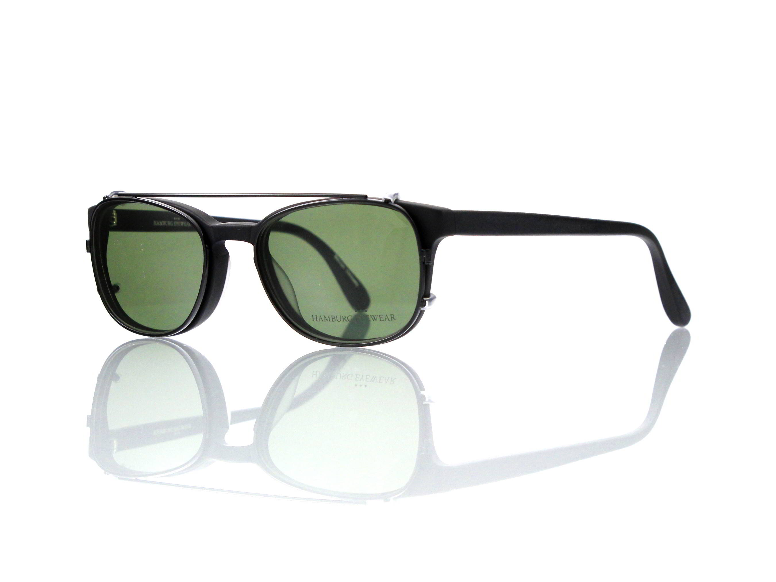 HAMBURG EYEWEAR  Emil Sonnen Schutz Clip | Clip-On | Col. schwarz | Größe 48/50-19 | 100% UV Schutz