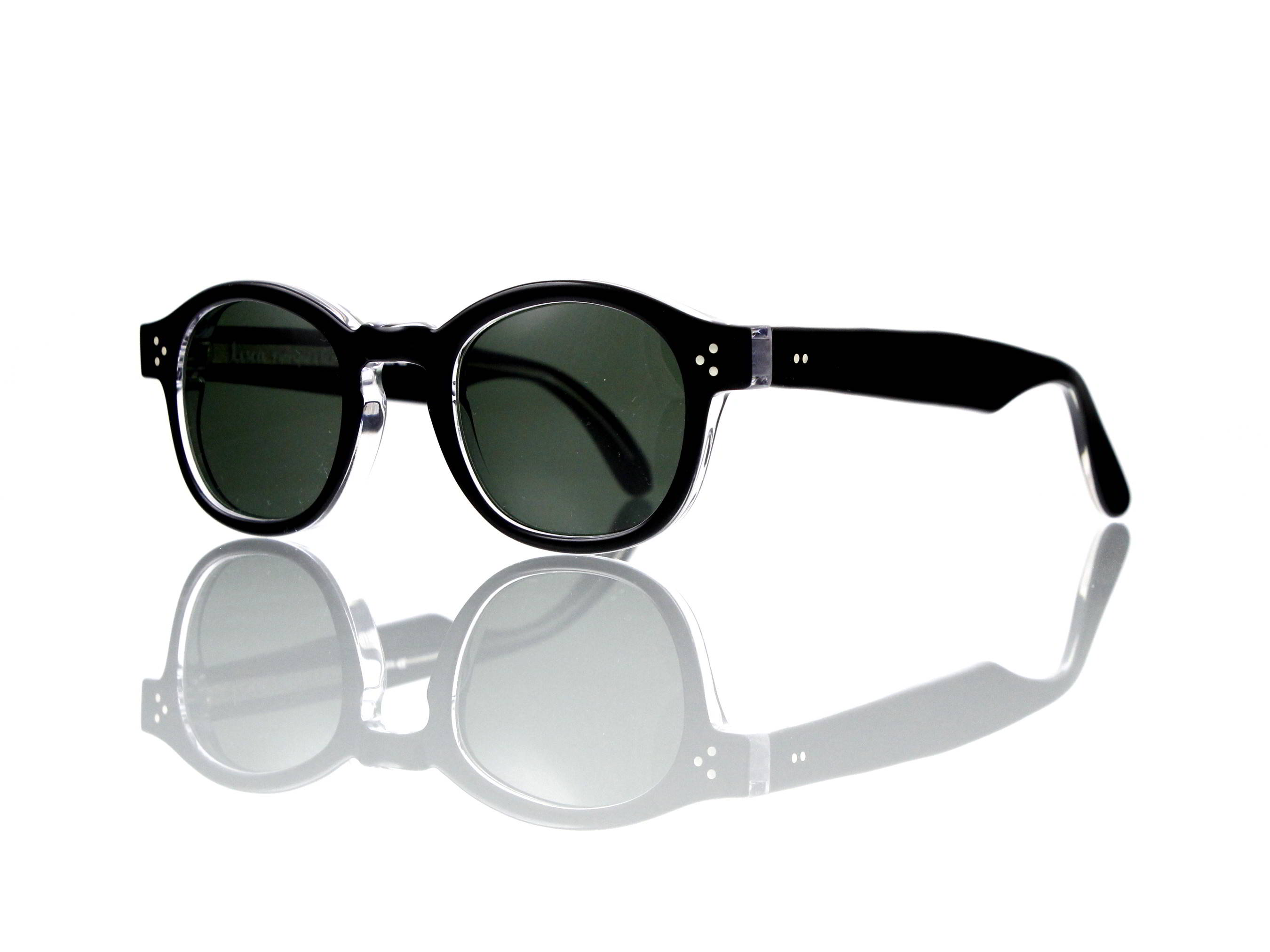 Lesca Lunetier Mod. P.080 Sonne Col. C.160 Größe 44-22-145mm Kunststoff „Ray Ban“ G 15 graugrün