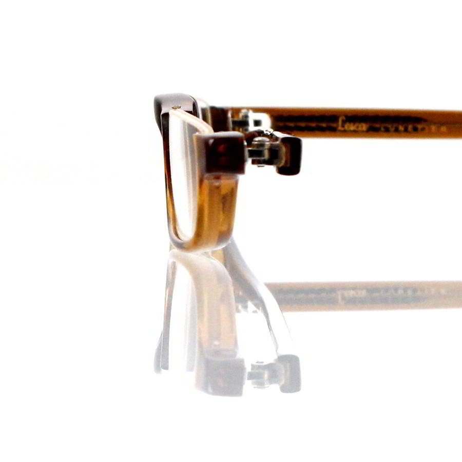 Lesca Lunetier • DL 14 • Col. cognac • Acetat-Halb-Brillen-Fassung