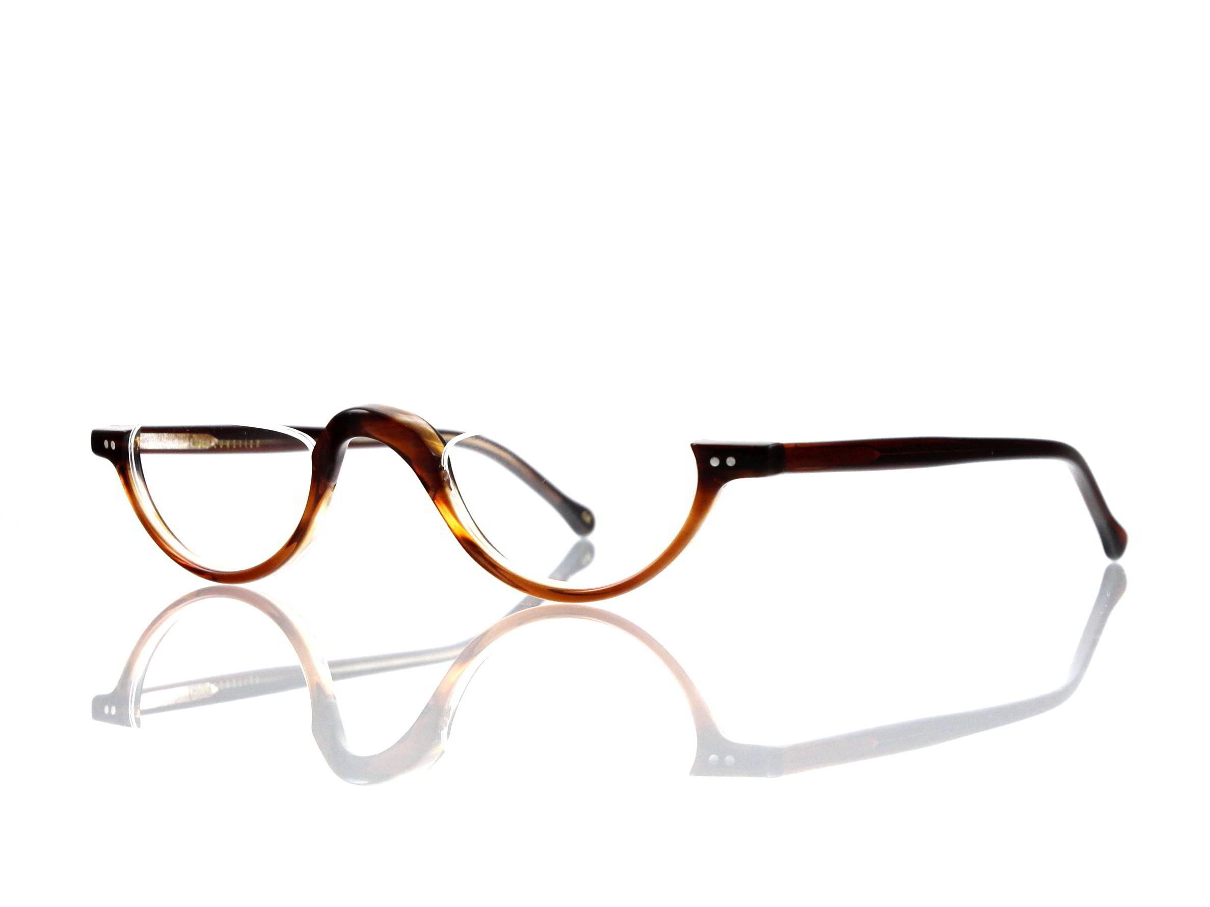 Lesca Lunetier • DL 3 • Col. 22 • Acetat-Halb-Brillen-Fassung
