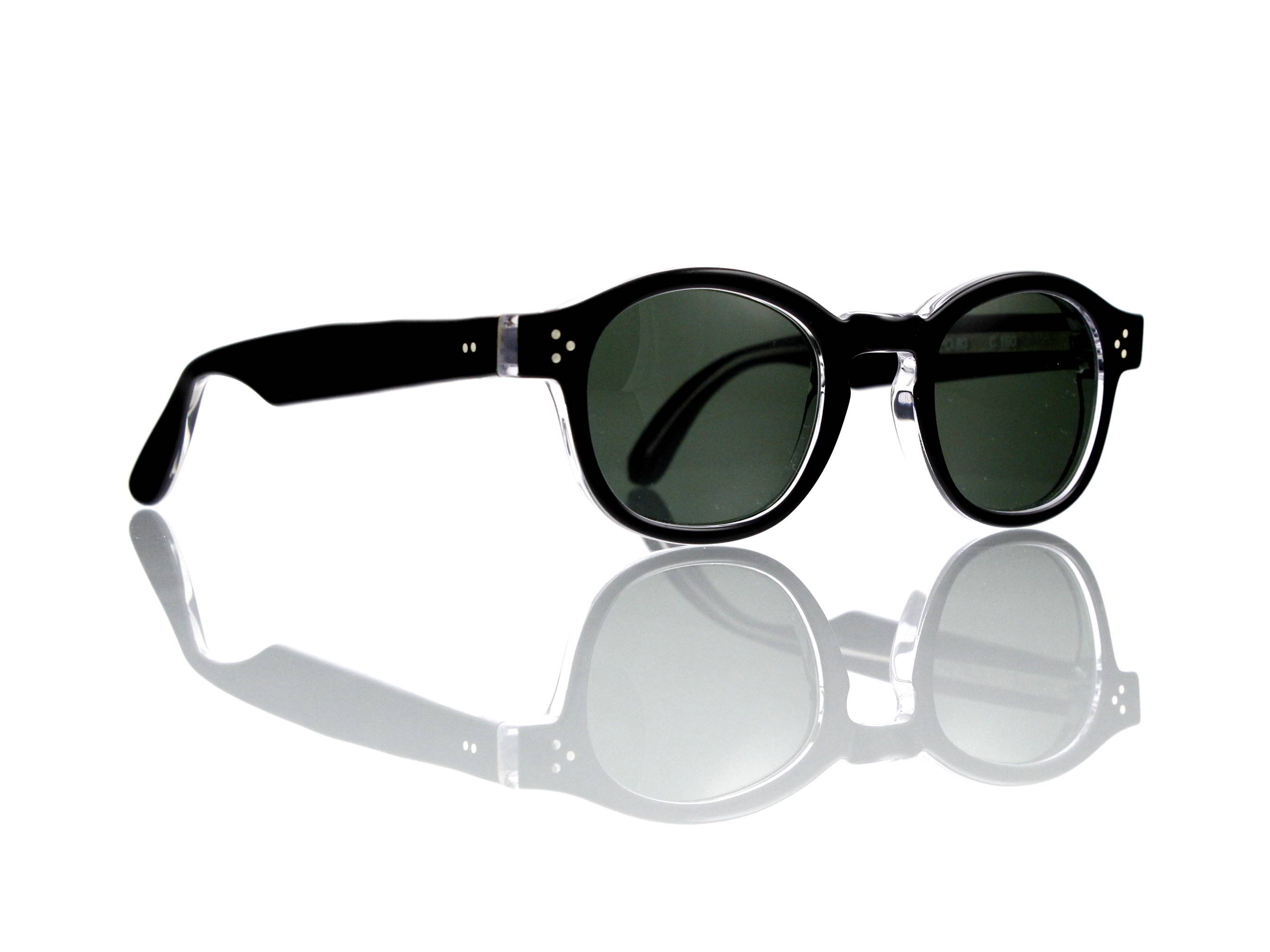 Lesca Lunetier Mod. P.080 Sonne Col. C.160 Größe 44-22-145mm Kunststoff „Ray Ban“ G 15 graugrün