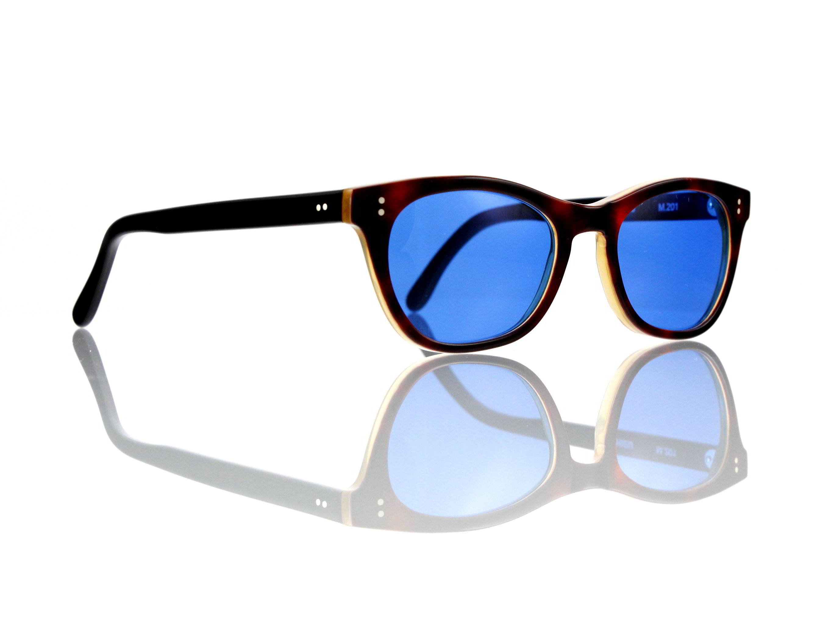 Lesca Lunetier Mod. Mathieu Sonne Col. M. 201 Größe 50-22 -145mm Kunststoff blau 70%