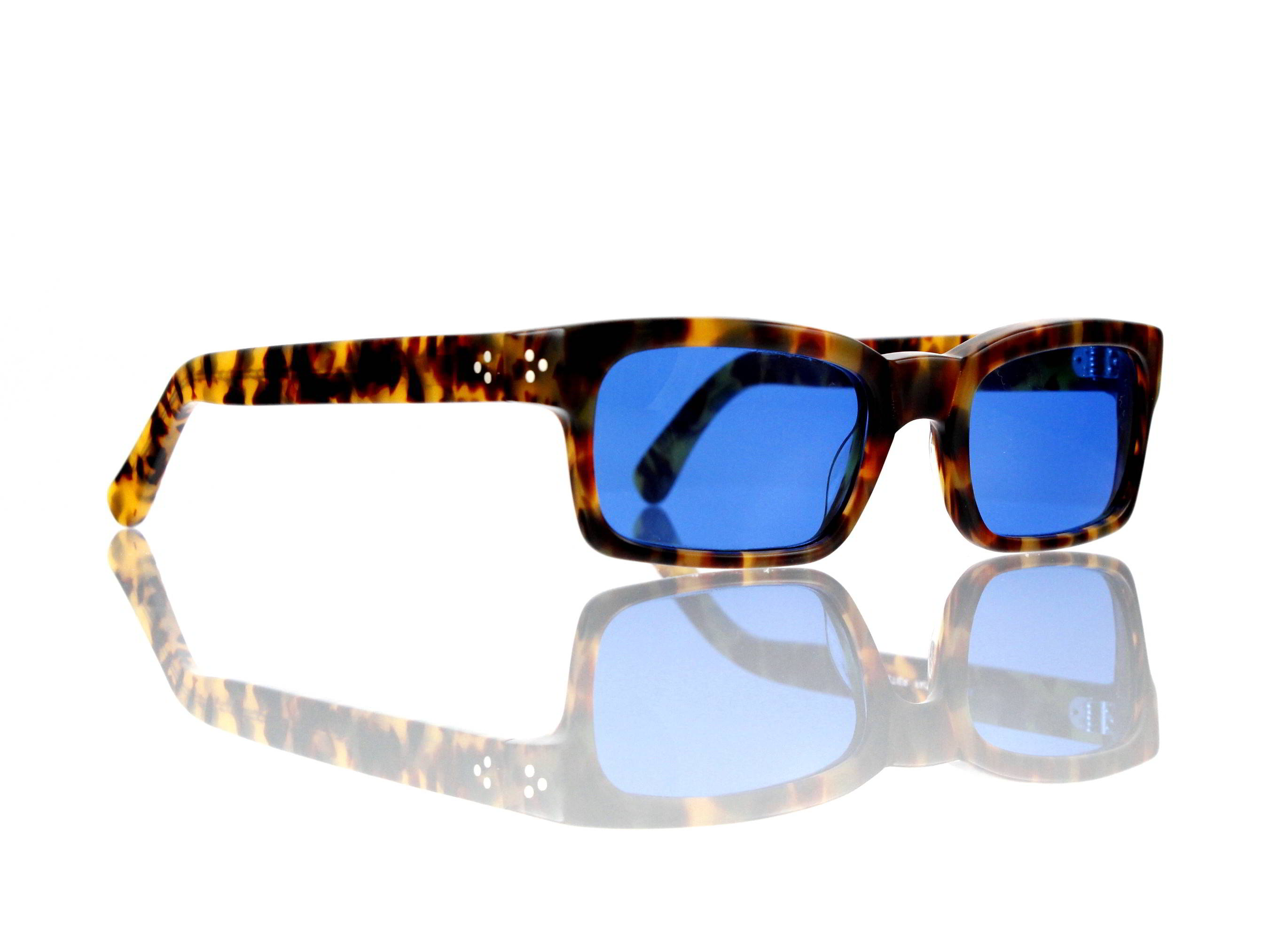 Lesca Lunetier Mod. Bauhaus Sonne Col. 4 Größe 51-19 - 145mm Kunststoff blau 70%