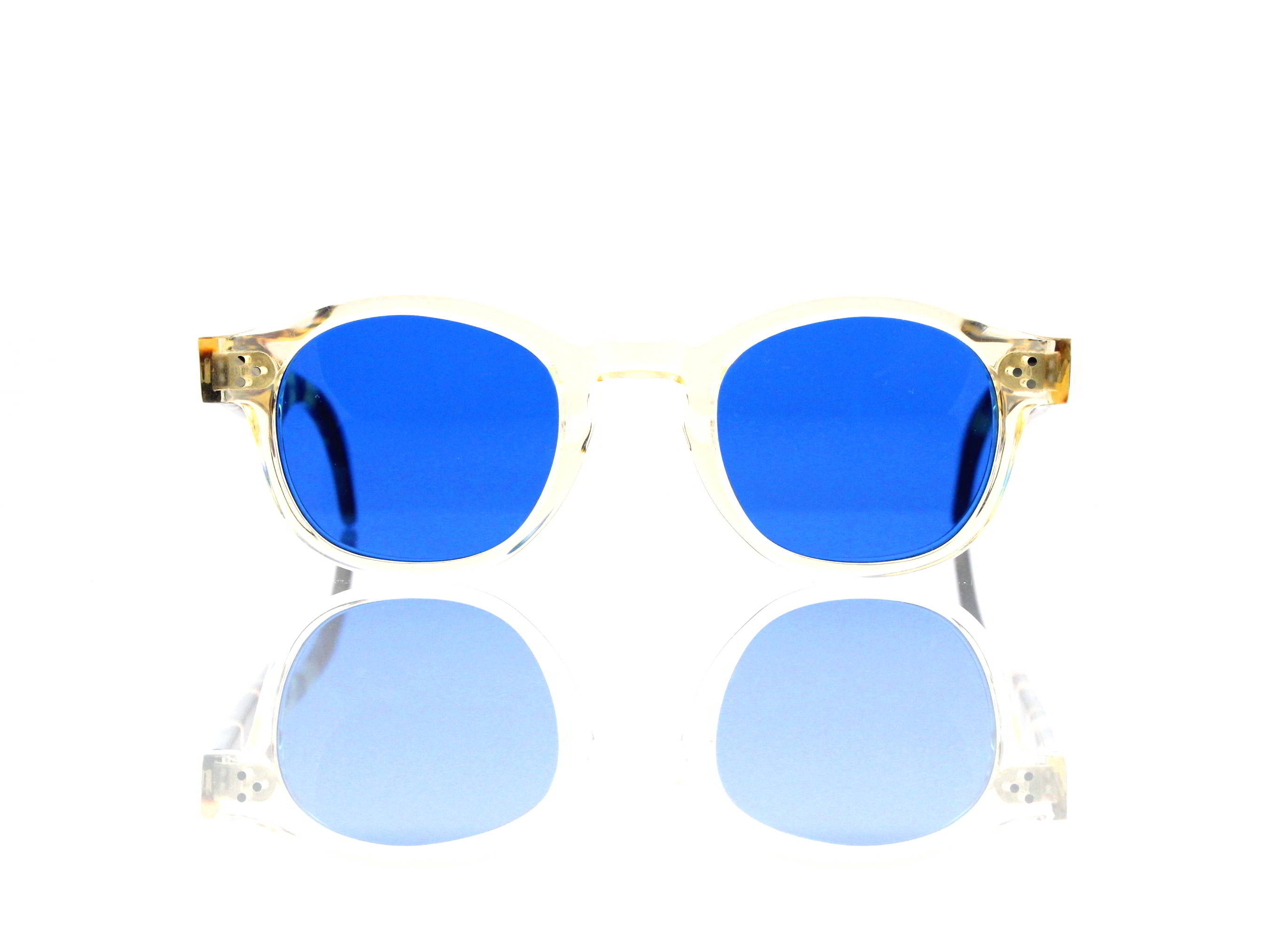 Lesca Lunetier Mod. P.080 Sonne Col. S186 Größe 44-22 - 145mm Kunststoff blau 70%