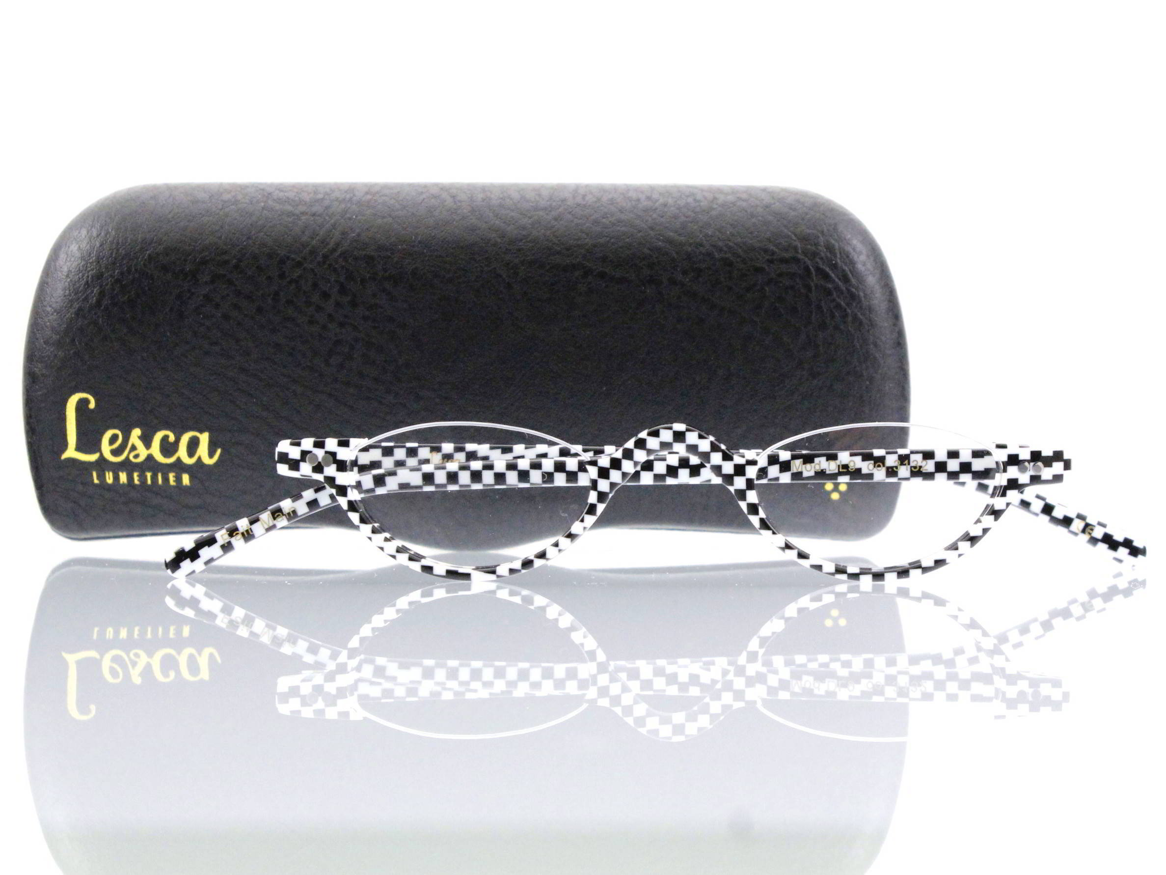 Lesca Lunetier • DL 9 • Col. 3132 • Acetat-Halb-Brillen-Fassung