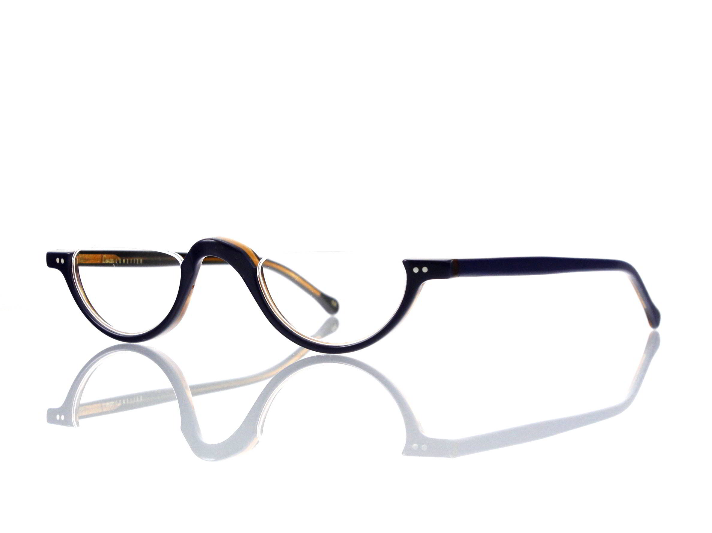 Lesca Lunetier • DL 3 • Col. 30 • Acetat-Halb-Brillen-Fassung