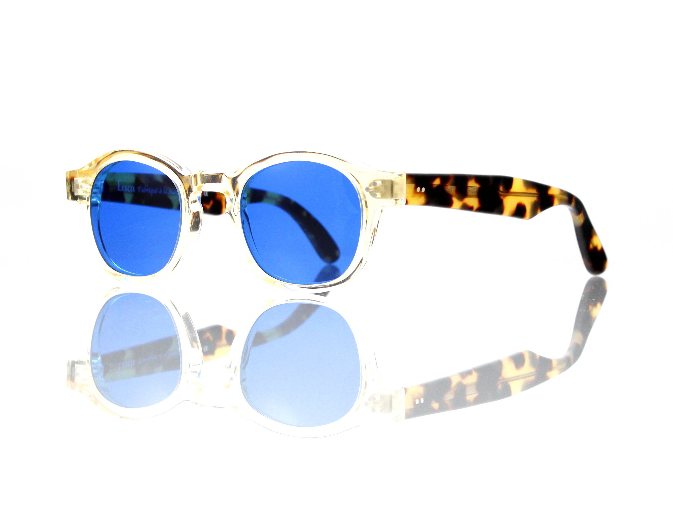 Lesca Lunetier Mod. P.080 Sonne Col. S186 Größe 44-22 - 145mm Kunststoff blau 70%