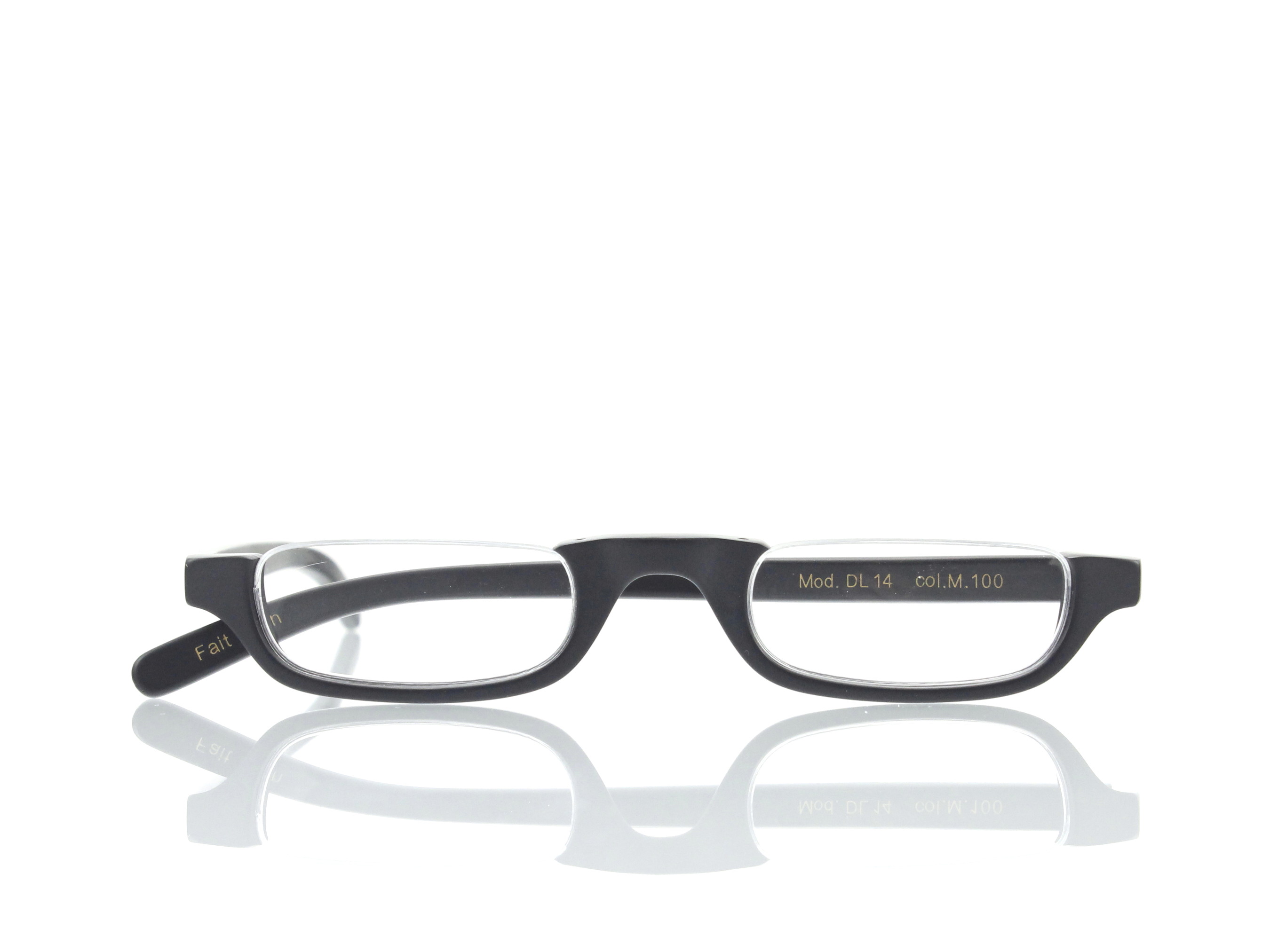 Lesca Lunetier • DL 14 • Col. 100 • Acetat-Halb-Brillen-Fassung