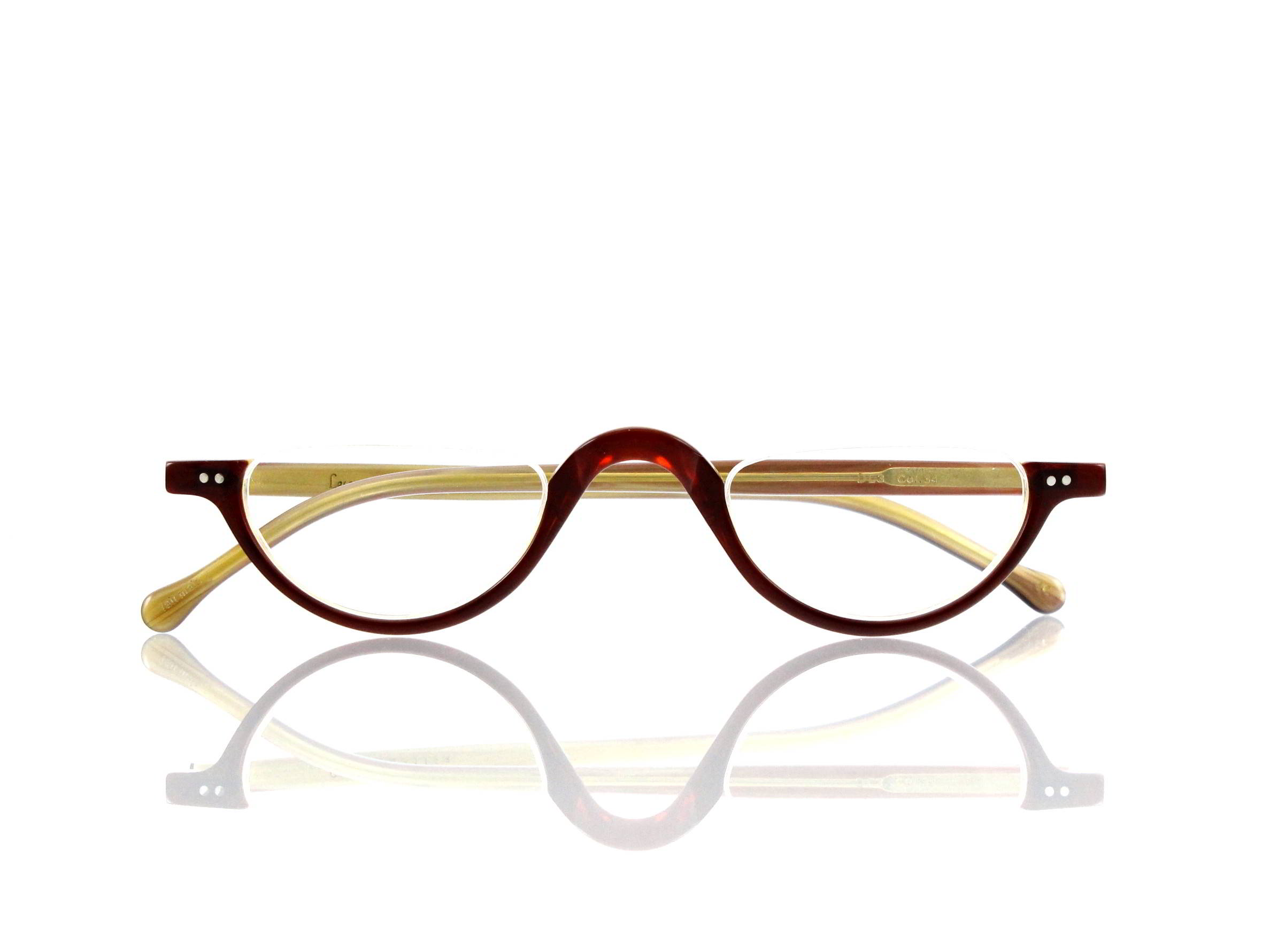 Lesca Lunetier • DL 3 • Col. 34 • Acetat-Halb-Brillen-Fassung