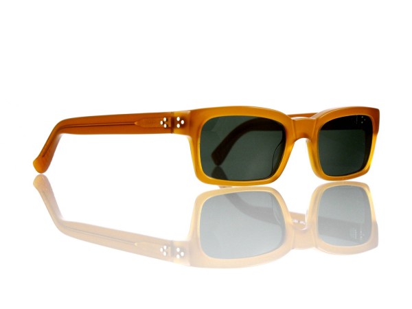Lesca Lunetier Mod. Bauhaus Sonne Col. 6 Größe 51-19 - 145mm Kunststoff „Ray Ban“ G 15 graugrün 85%