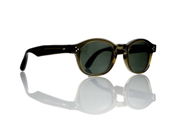 Lesca Lunetier Mod. P.080 Sonne Col. M.565 Größe 44-22-145mm Kunststoff „Ray Ban“ G 15 graugrün