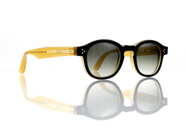 Lesca Lunetier Mod. P.080 Sonne Col. C.240 Größe 44-22 - 145mm Kunststoff graugrün verlauf